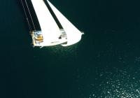 sailing yacht sails sail sailboat from sky sailing yacht sea